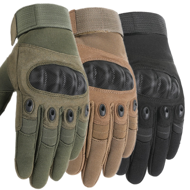 Tactical Touchscreen Gloves for Men – Full Finger Military Style Work Gloves with Adjustable Wrist Strap, Non-Slip Palm Padding for | Thomler
