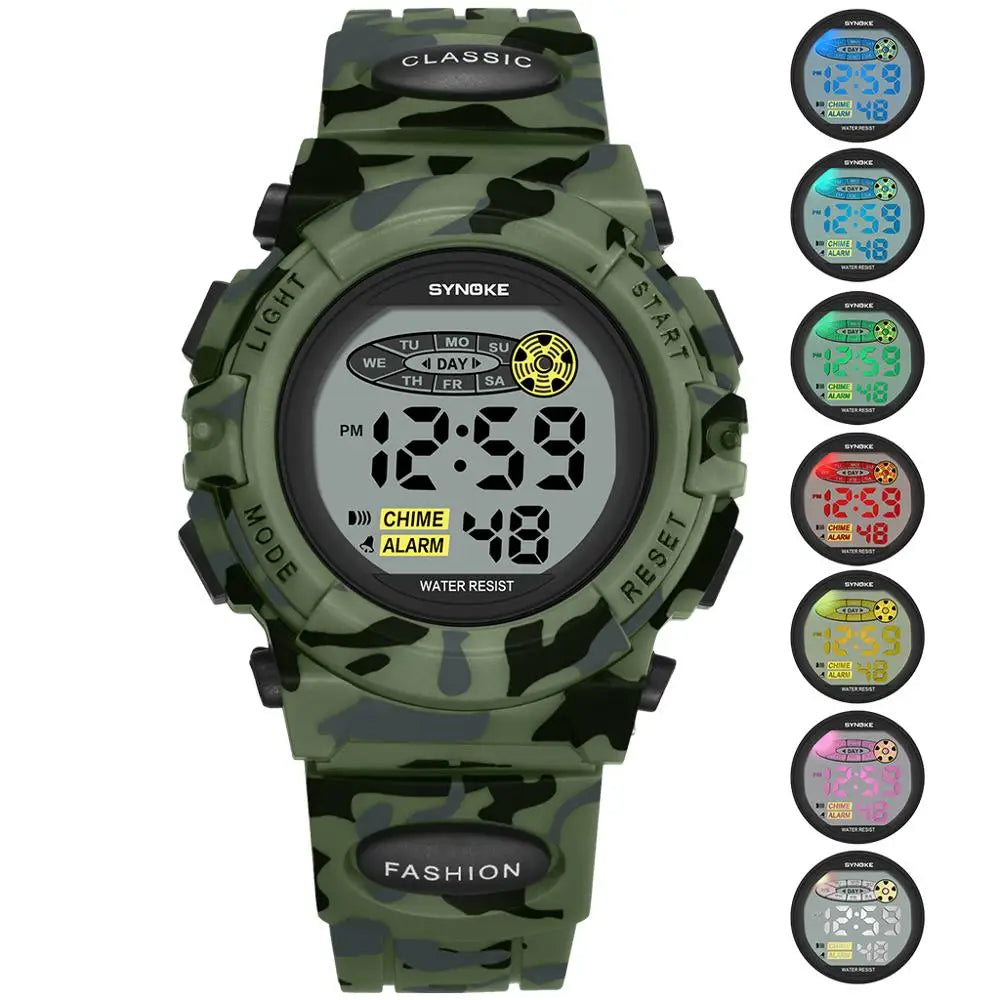 Kids Digital Sports Watch Water Resistant Stopwatch Alarm Date Display Boys Girls Youth Wristwatch for School Active Play Outdoor Adventures | Thomler