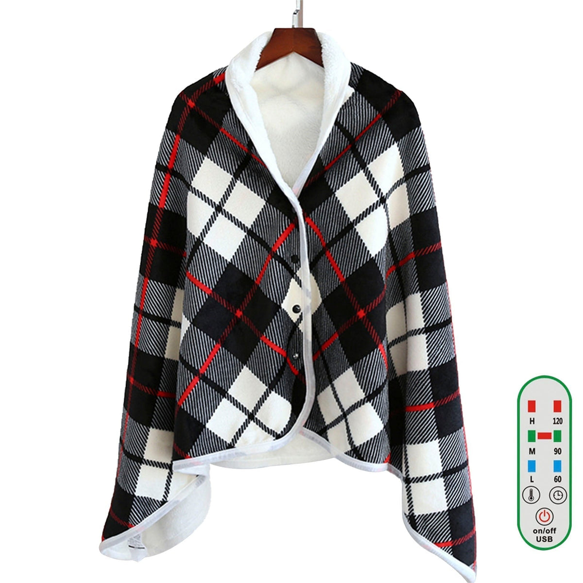 Wearable Heated Throw Blanket for Women – Portable Electric Wrap with Cozy Fleece – Hands-Free Design for Shoulders & Lap – Perfect for | Thomler