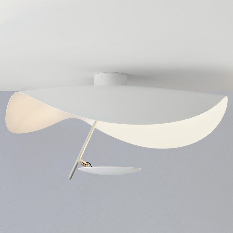 Contemporary Leaf-Motif Flush Mount Ceiling Light Metal Fixture Black Gold White Finish for Living Room Bedroom Dining Room Modern Home | Thomler