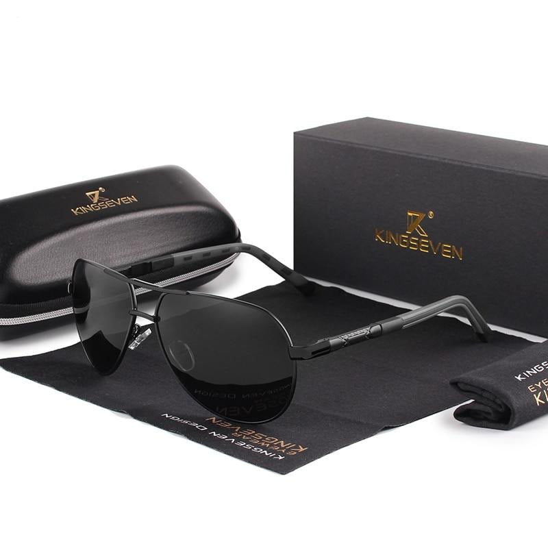 Men's Retro Keyhole Bridge Sunglasses – Polarized UV Protection, Aluminum Frame, 5 Color Options | Thomler