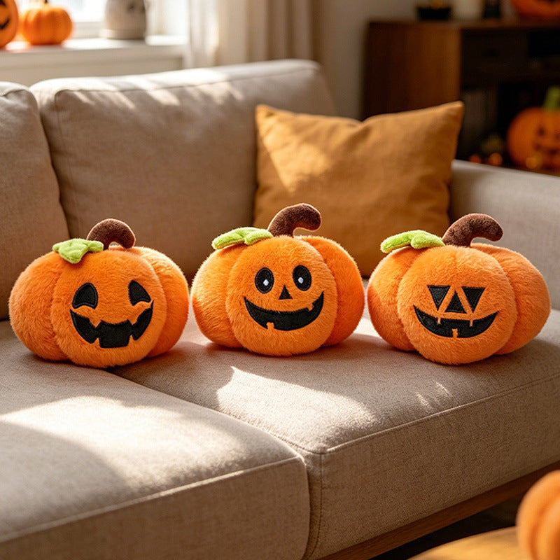 Soft Embroidered Halloween Plush Figures Set with Friendly Characters for Shelves and Tabletops | Thomler