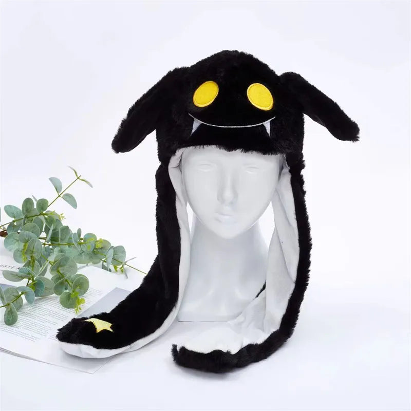 Plush Hat with Pop-Up Ears for Kids & Adults – Interactive Cosplay Beanie with Squeeze Paws | Fun Winter Accessory for Parties, Christmas | Thomler