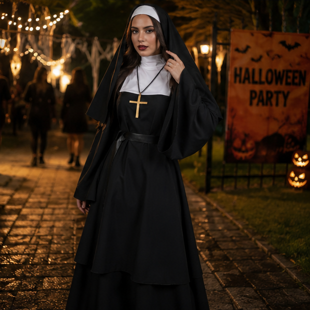 Sinister Religious Figure Ensemble – Full-Length Hooded Garment for Chilling Masquerade Appearances | Thomler