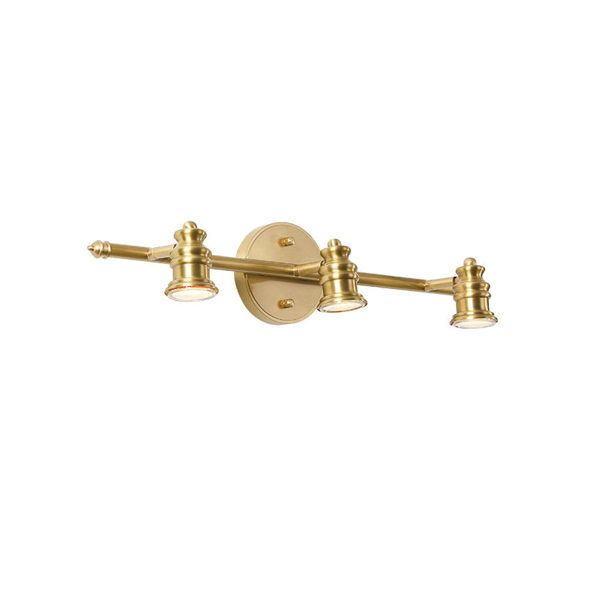 Adjustable Brass Track Wall Light – Multi-Spot Indoor Sconce for Picture Gallery, Kitchen Counter & Bath | Thomler