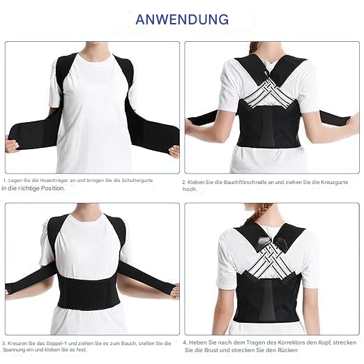 Upper Back Support Brace for Slouch Relief – Adjustable Wrap Design for Men & Women | Thomler