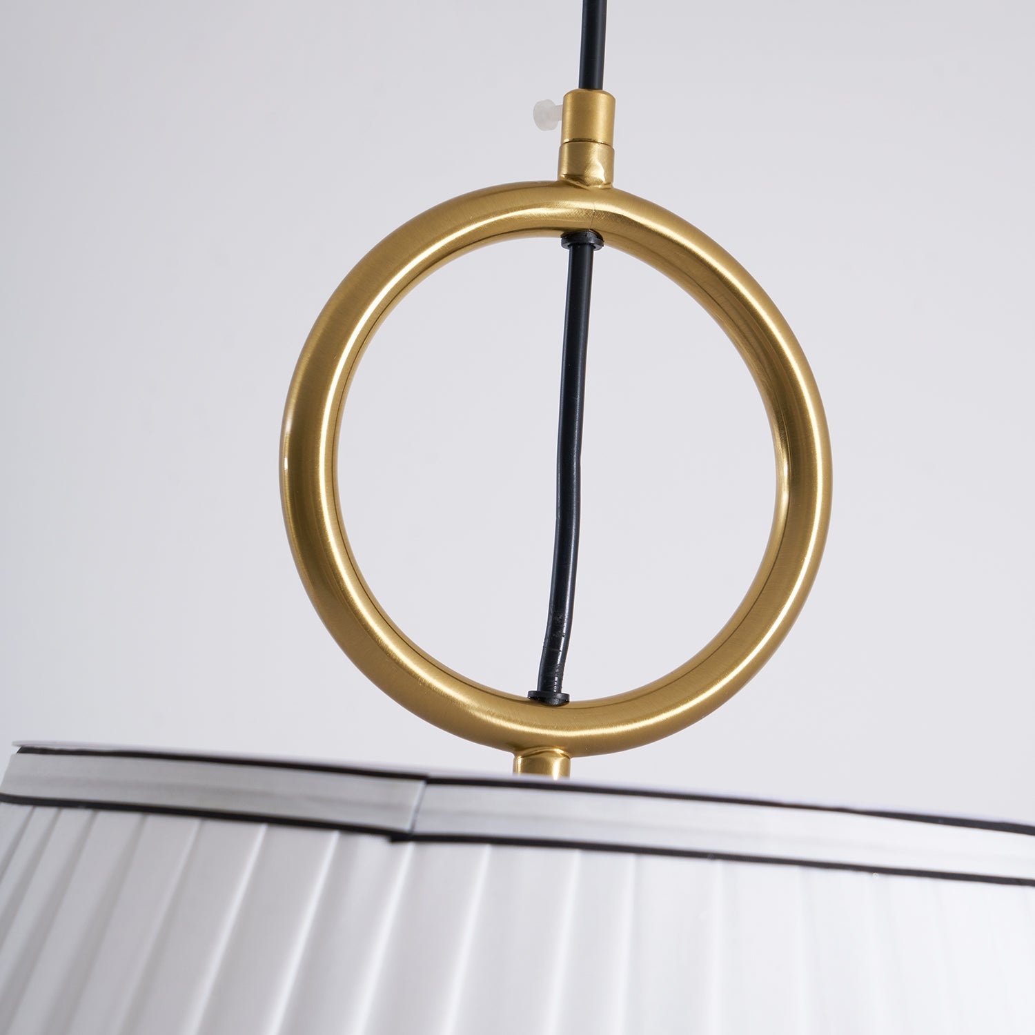 Pendant Light Wood And Cloth 13.8 in Diameter 16.9 in Height Adjustable Modern Dining Living Room Lighting | Thomler