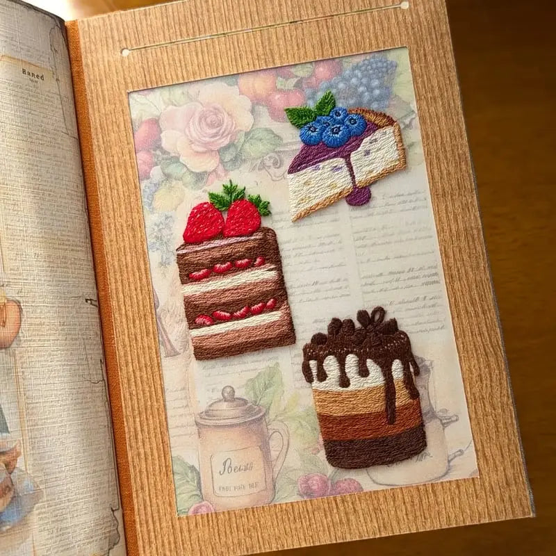 Rezeptbuch bestickter Einband – Spritzwassergeschützt & langlebig