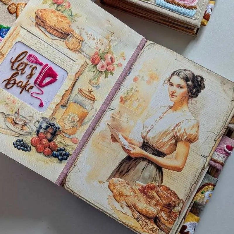Rezeptbuch bestickter Einband – Spritzwassergeschützt & langlebig