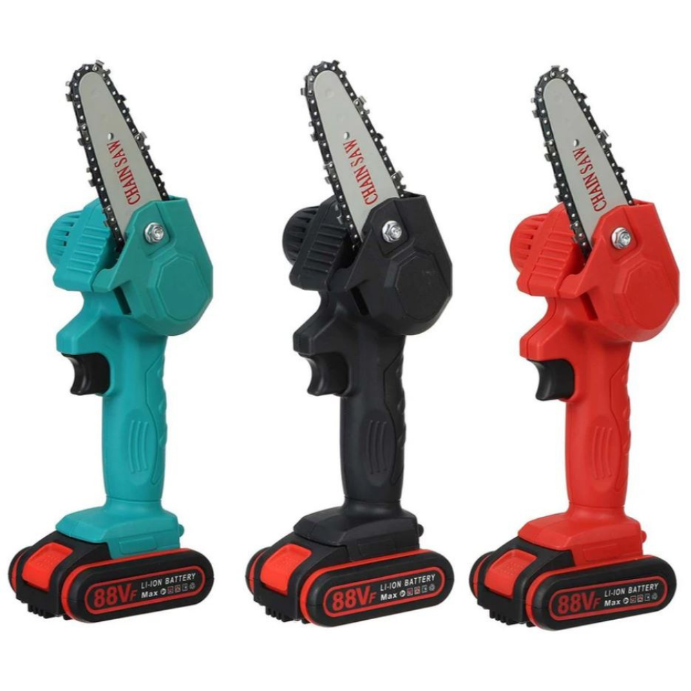 Cordless Electric Chainsaw with 2 Batteries – One-Hand Pruning Saw for Yard Work & Branch Trimming | Thomler