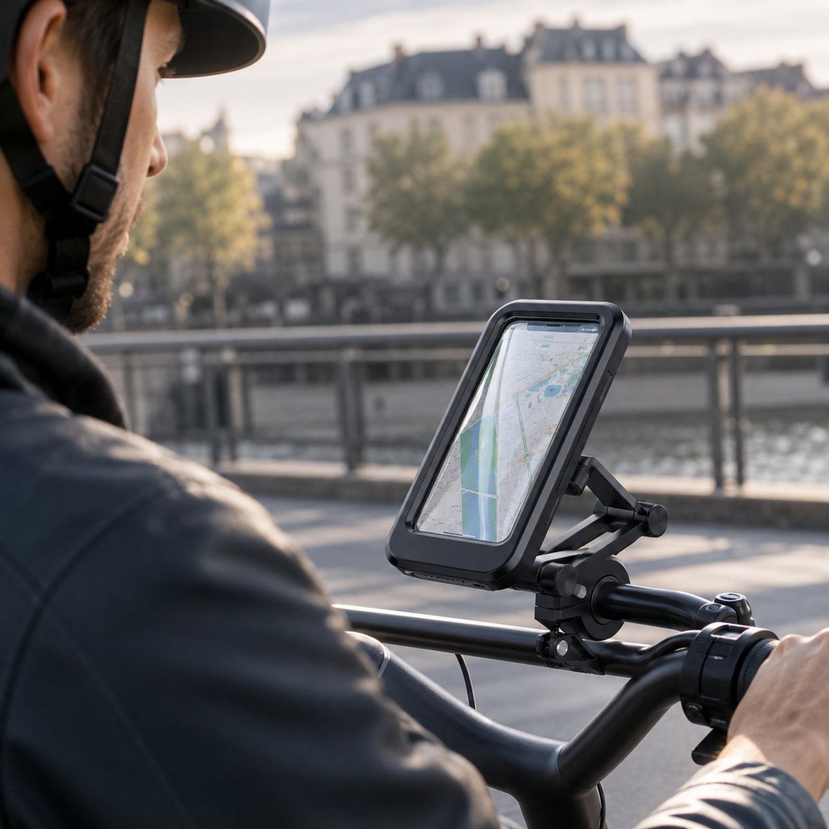 Waterproof Motorcycle Phone Mount with 360° Rotation for Bikes & Scooters – Universal Holder for Smartphones up to 6.7 Inches | Thomler