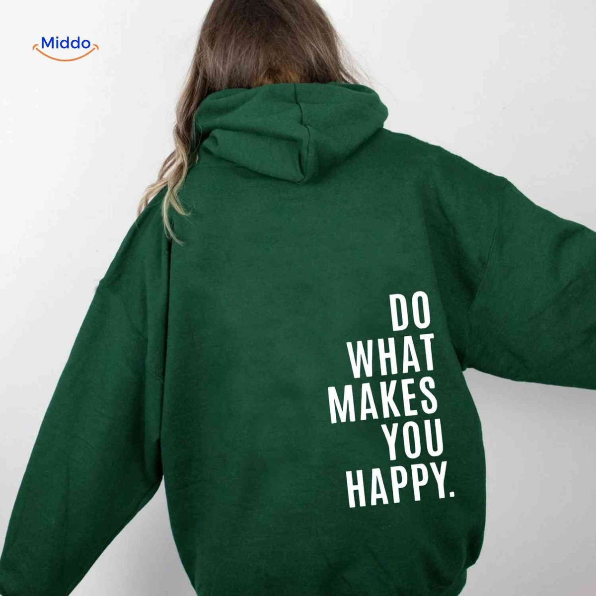 Relaxed-Fit Motivational Pullover Hoodie with Drop Shoulders – Soft Cotton Blend for Women | Thomler