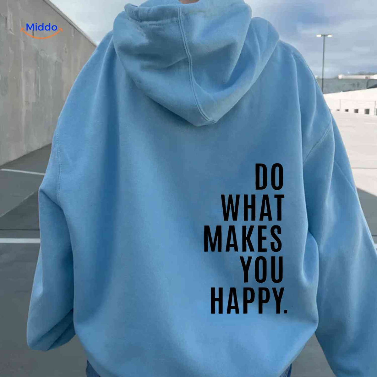 Relaxed-Fit Motivational Pullover Hoodie with Drop Shoulders – Soft Cotton Blend for Women | Thomler