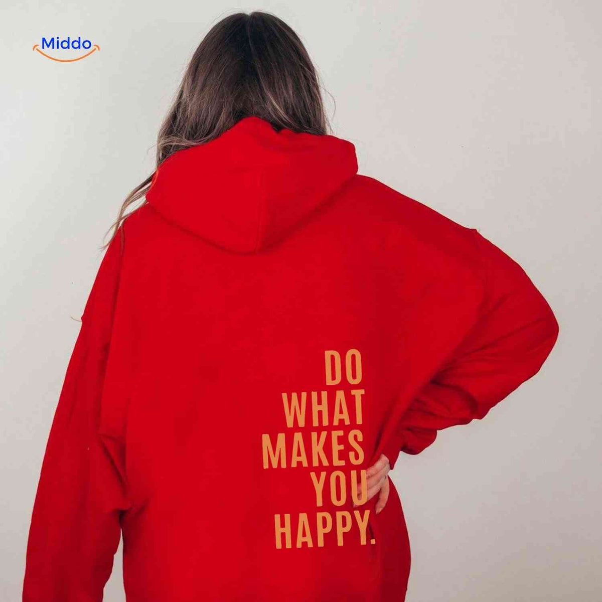 Relaxed-Fit Motivational Pullover Hoodie with Drop Shoulders – Soft Cotton Blend for Women | Thomler