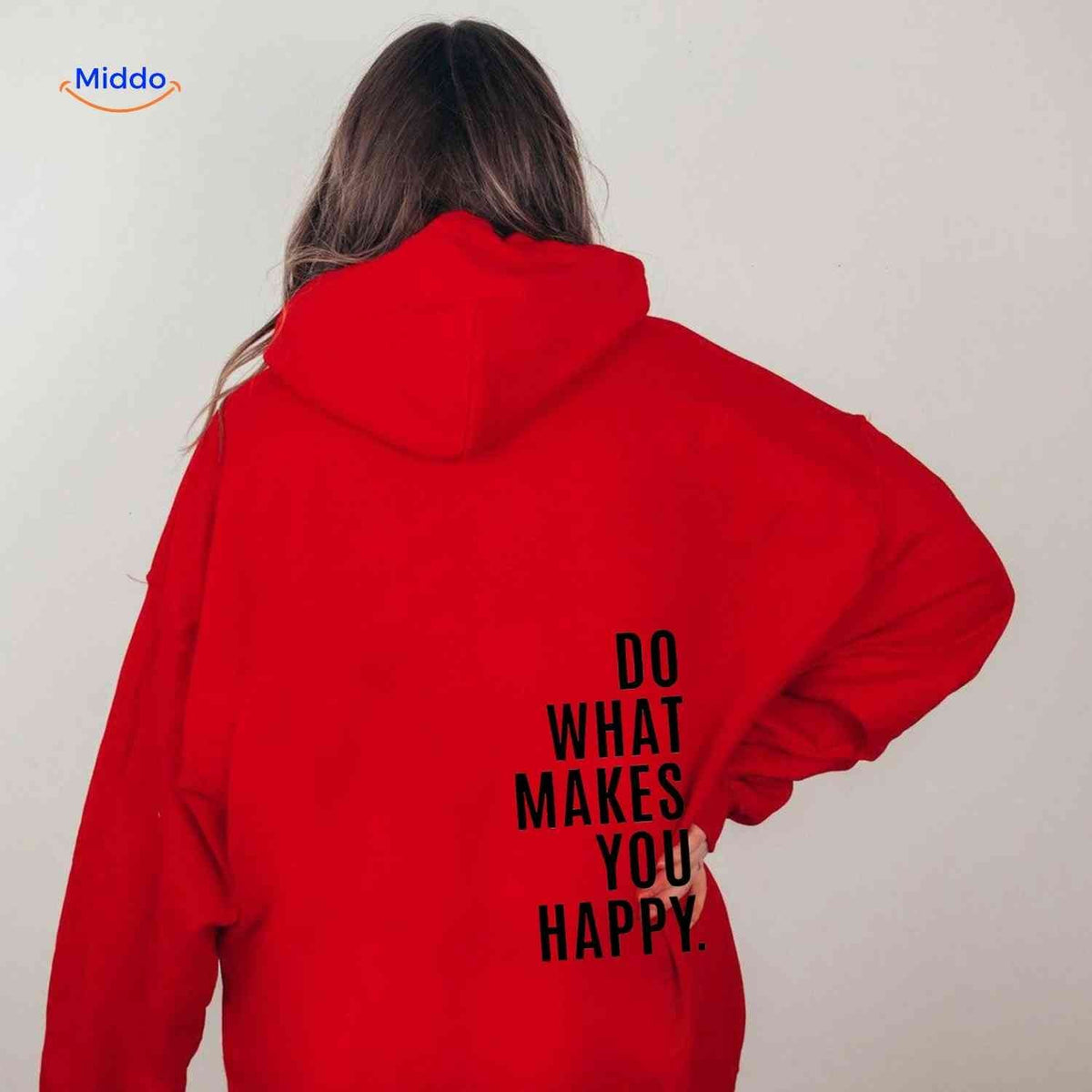 Relaxed-Fit Motivational Pullover Hoodie with Drop Shoulders – Soft Cotton Blend for Women | Thomler
