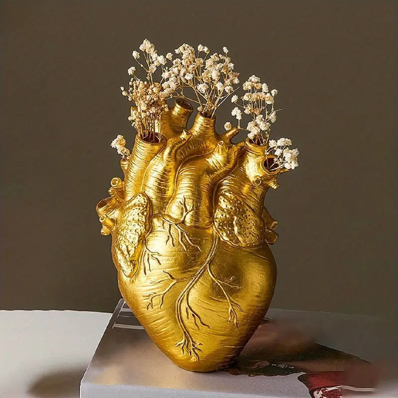 Ceramic Love Symbol Vessel for Blooms & Stems – Modern Tabletop Accent Piece – Holds Fresh or Faux Florals – Perfect for Mantel Nightstand | Thomler