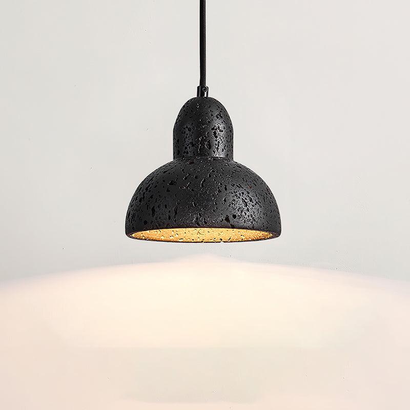 Stone Hanging Lamp E26 40W Natural Texture Overhead Light for Island Counter Breakfast Nook Focused Downlight | Thomler