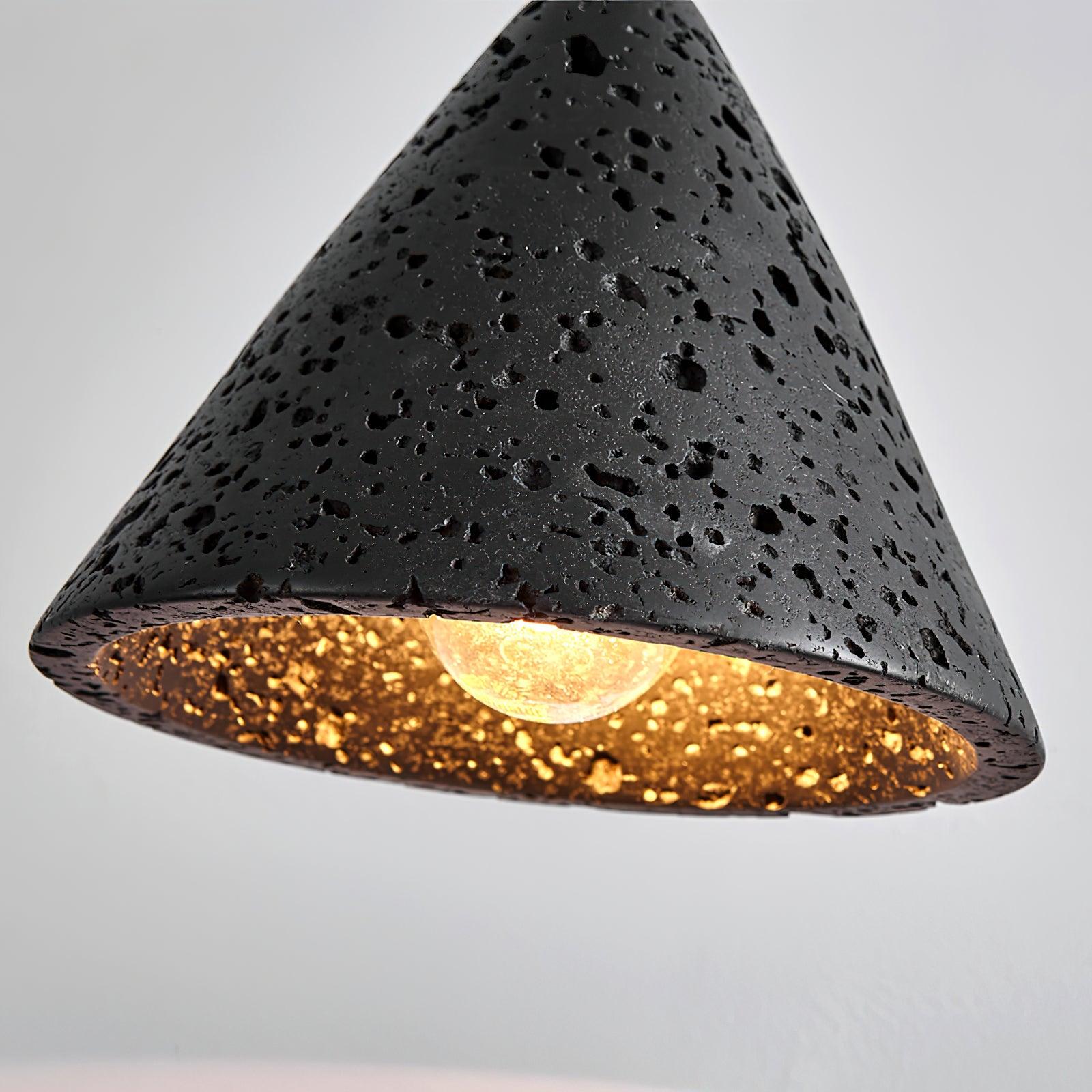 Stone Hanging Lamp E26 40W Natural Texture Overhead Light for Island Counter Breakfast Nook Focused Downlight | Thomler