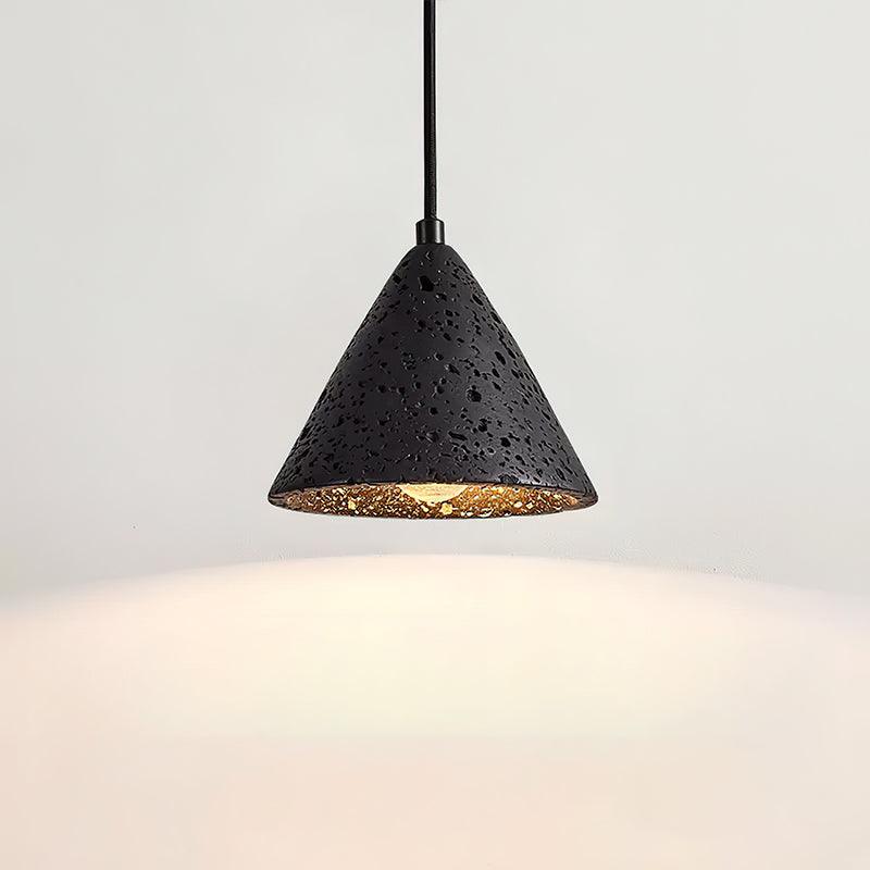 Stone Hanging Lamp E26 40W Natural Texture Overhead Light for Island Counter Breakfast Nook Focused Downlight | Thomler