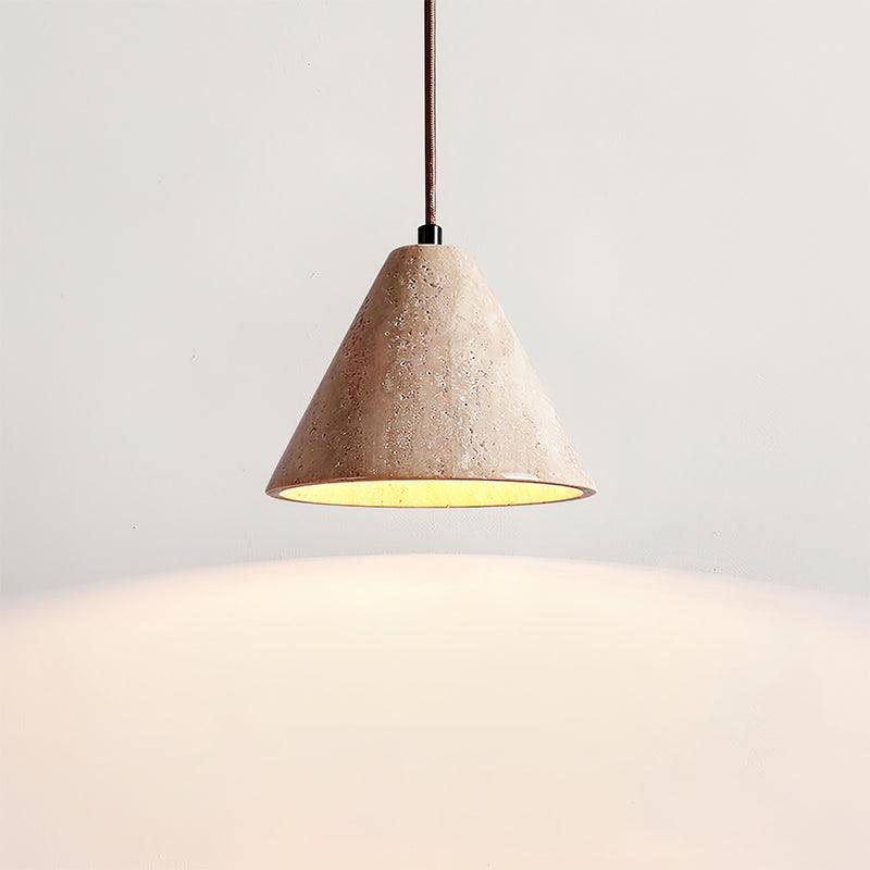 Stone Hanging Lamp E26 40W Natural Texture Overhead Light for Island Counter Breakfast Nook Focused Downlight | Thomler