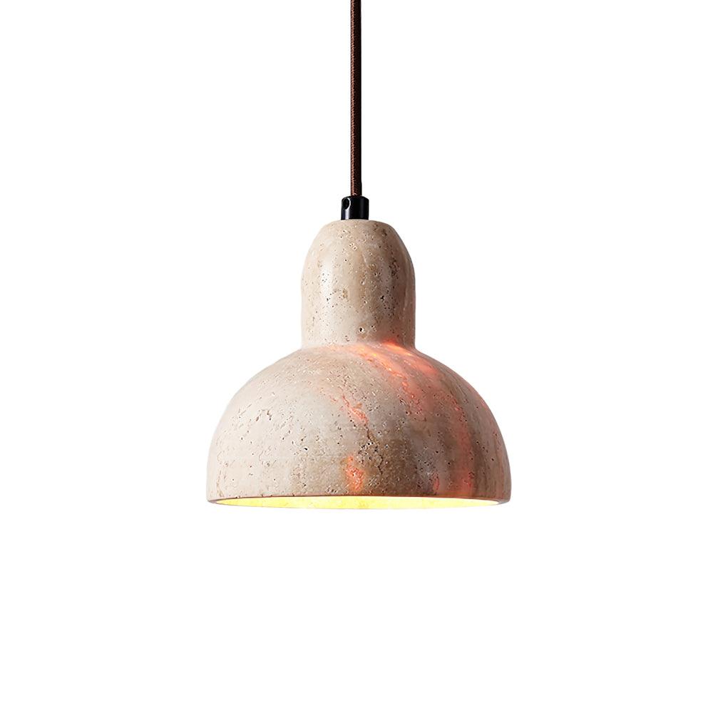 Stone Hanging Lamp E26 40W Natural Texture Overhead Light for Island Counter Breakfast Nook Focused Downlight | Thomler