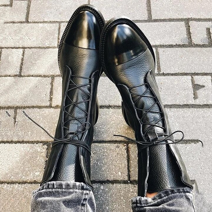 Genuine Leather Ankle Boots with Lace-Up Front for Women – Classic Style for Every Season | Thomler