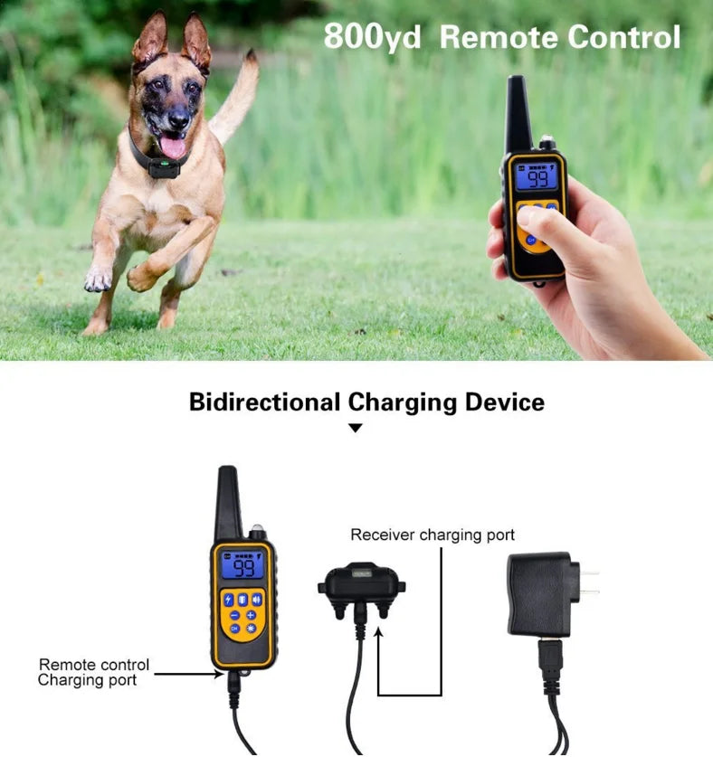 Rechargeable Remote Dog Training Collar with Vibration & Sound Modes – Waterproof E-Collar for All Breeds, 2600 ft Range | Thomler