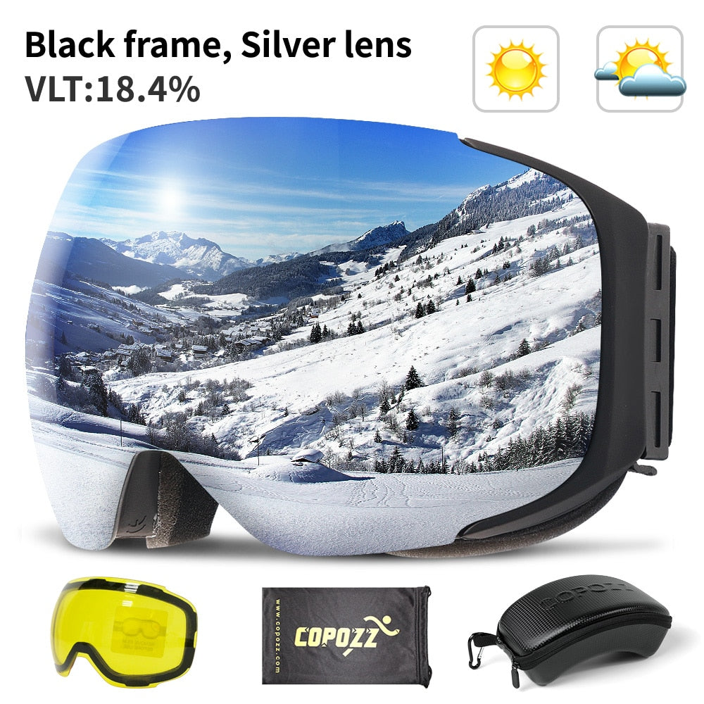 Snow Sport Goggles with UV Protection and Anti-Fog Magnetic Lens System for Skiing and Snowboarding | Thomler