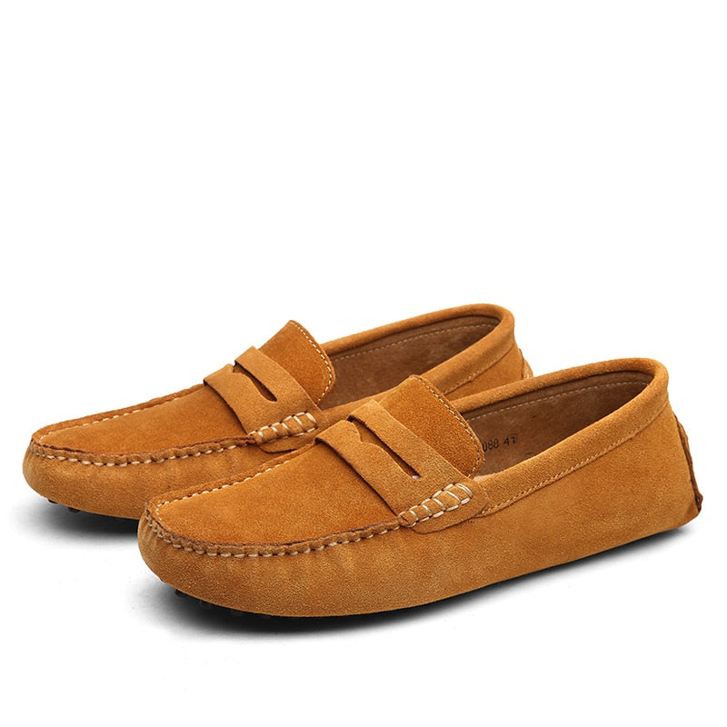 Men's Suede Slip-On Loafers – Casual Dress Shoes in Multiple Colors – Comfortable Everyday Footwear for Work & Weekend | Thomler