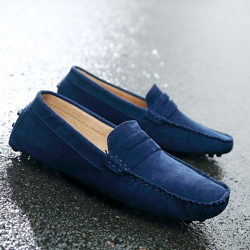 Men's Suede Slip-On Loafers – Casual Dress Shoes in Multiple Colors – Comfortable Everyday Footwear for Work & Weekend | Thomler