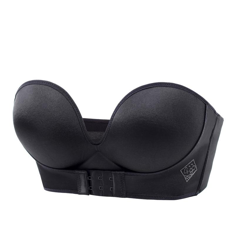 Strapless Bra with Silicone Grip – Seamless Wireless Push-Up for Off-Shoulder Tops, Backless Dresses, Everyday Comfort & Wedding Wear | Thomler