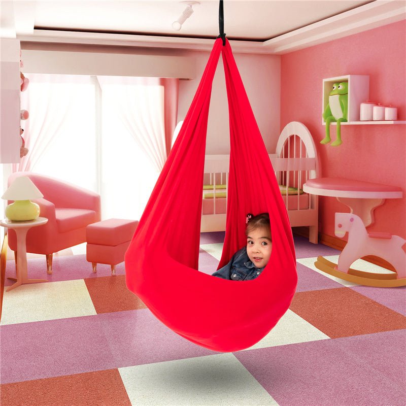 Indoor Sensory Swing for Kids – Cocoon Hammock Chair for Calming & Focus – Cotton Hanging Seat for Children's Play Room, Bedroom, Therapy | Thomler