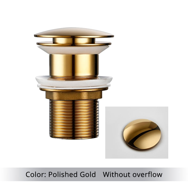 Vessel Sink Drain Assembly with Pop-Up Stopper for Modern Bathrooms – Overflow & Non-Overflow Configurations | Thomler