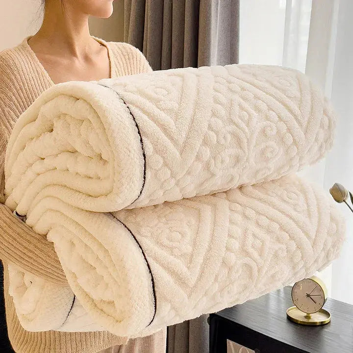 Reversible Sherpa Fleece Blanket – Double-Sided Plush Throw for Couch, Bed & Year-Round Comfort | Thomler