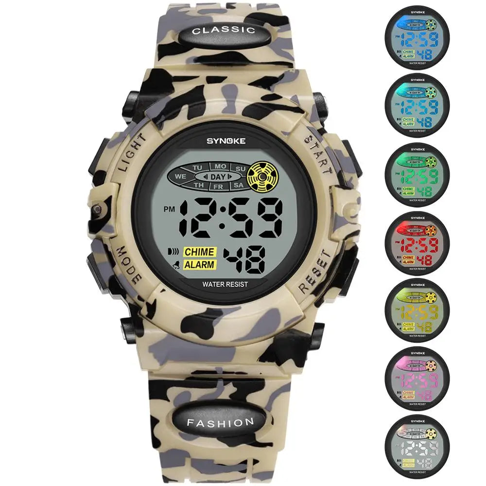 Kids Digital Sports Watch Water Resistant Stopwatch Alarm Date Display Boys Girls Youth Wristwatch for School Active Play Outdoor Adventures | Thomler