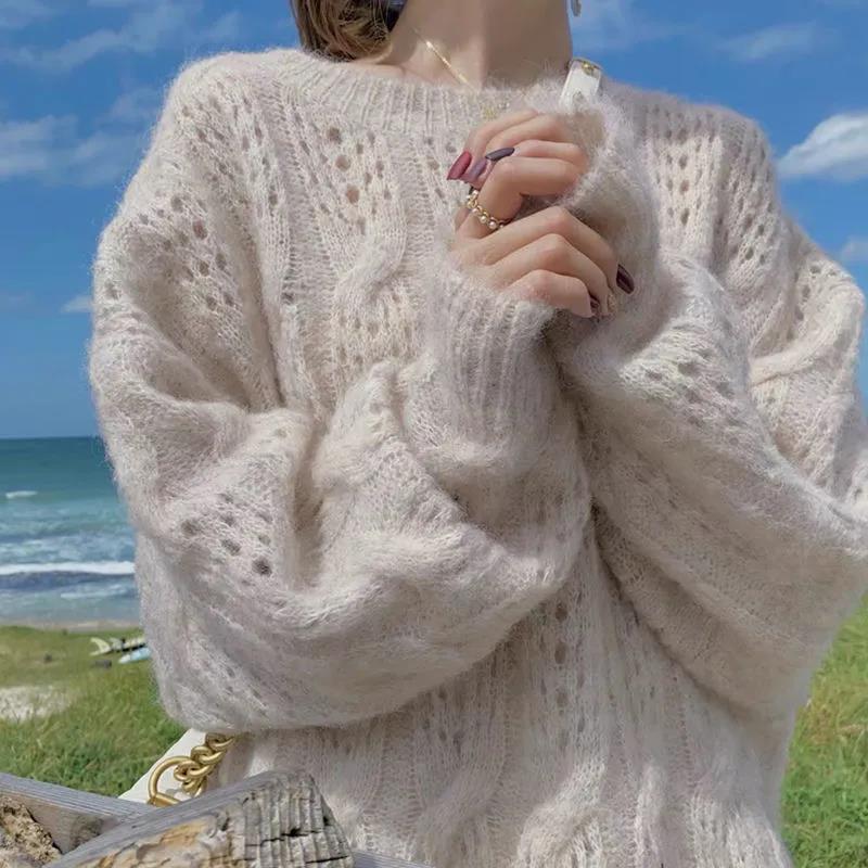 Open-Knit Pullover Sweater for Women – Lightweight Layering Top with Casual Style – Soft Comfort Knit – Versatile Fashion Piece | Thomler