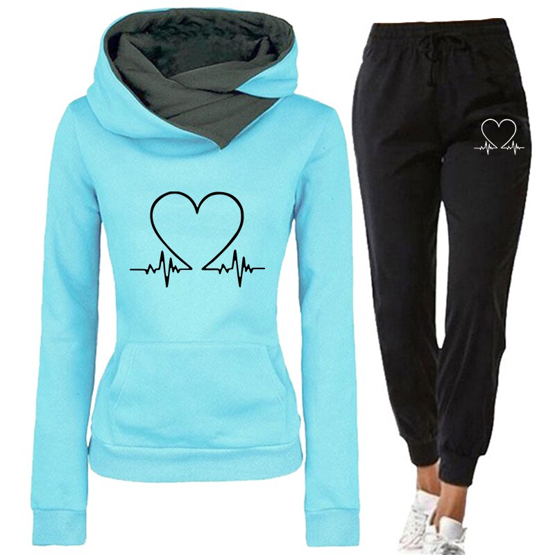 Cozy Fleece-Lined Two-Piece Tracksuit Set for Women – Soft Hoodie & Joggers Loungewear for Casual Everyday Wear, Home Relaxation & Weekend O | Thomler