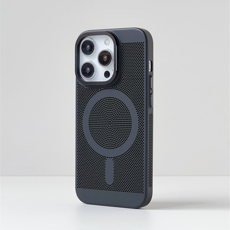 Cooling iPhone Case with MagSafe – Raised Edge Protection for Camera & Screen – Shock-Absorbing TPU Design for Daily Use | Thomler