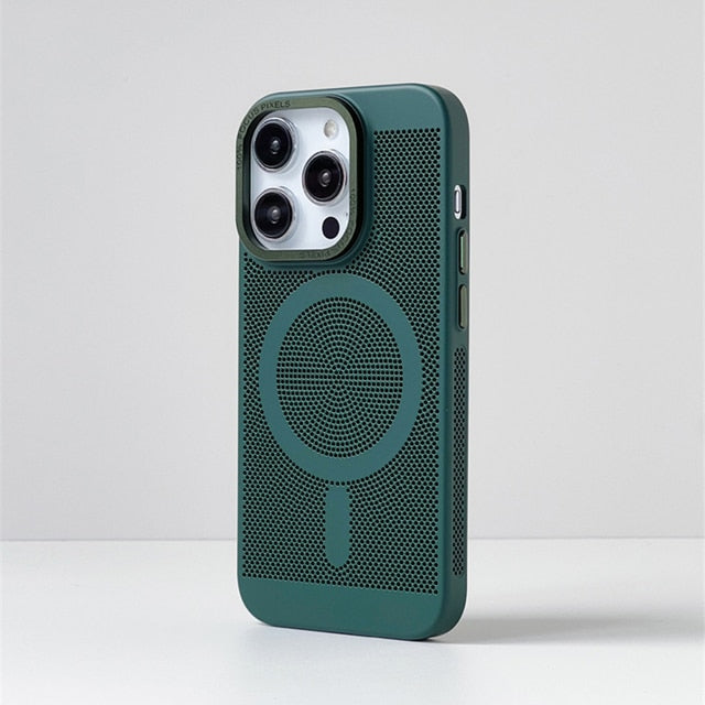 Cooling iPhone Case with MagSafe – Raised Edge Protection for Camera & Screen – Shock-Absorbing TPU Design for Daily Use | Thomler