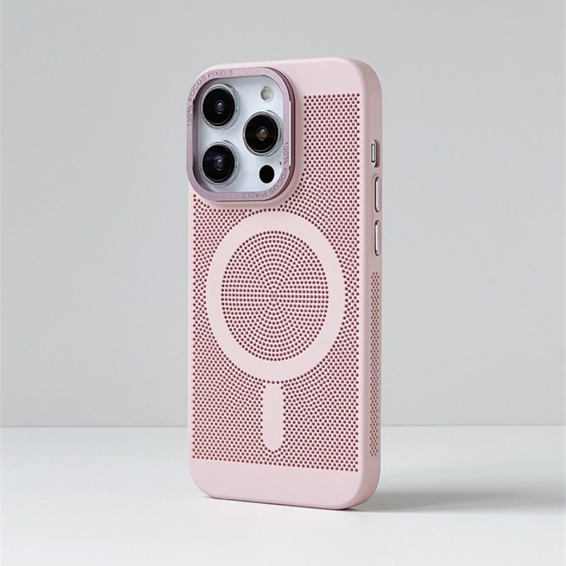 Cooling iPhone Case with MagSafe – Raised Edge Protection for Camera & Screen – Shock-Absorbing TPU Design for Daily Use | Thomler