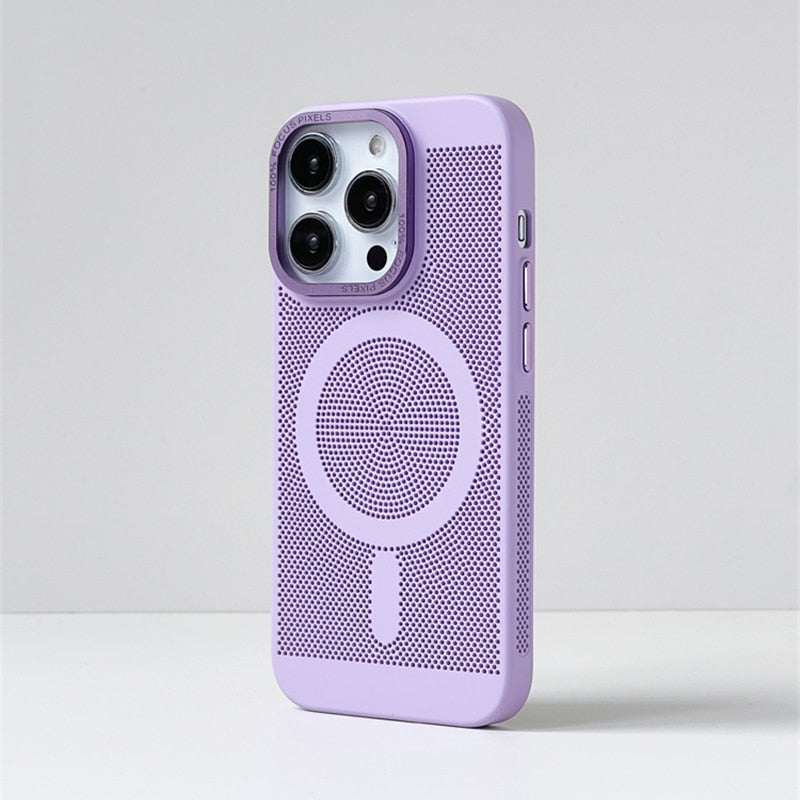 Cooling iPhone Case with MagSafe – Raised Edge Protection for Camera & Screen – Shock-Absorbing TPU Design for Daily Use | Thomler