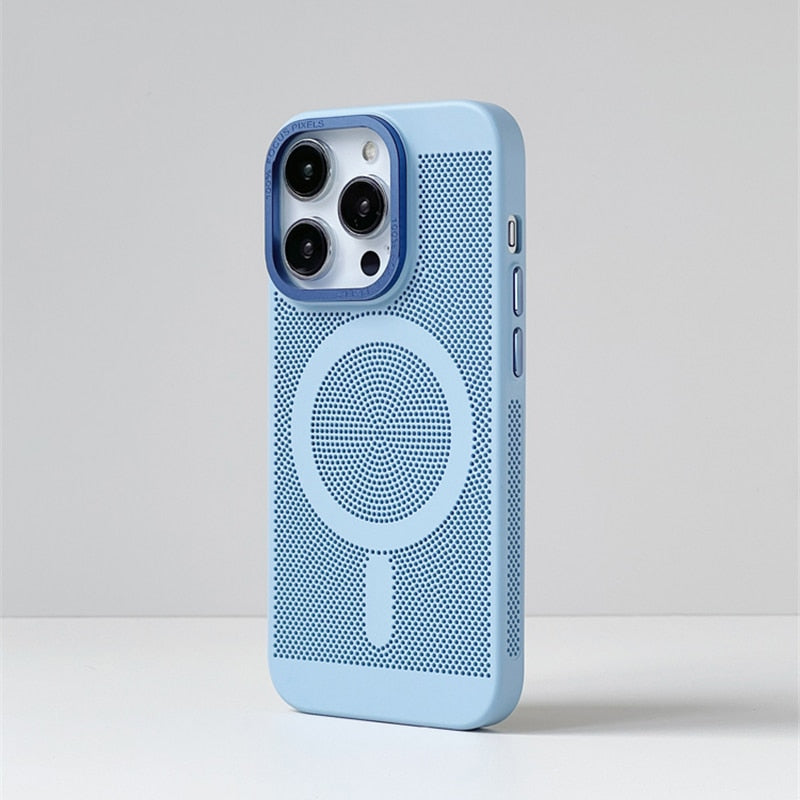 Cooling iPhone Case with MagSafe – Raised Edge Protection for Camera & Screen – Shock-Absorbing TPU Design for Daily Use | Thomler