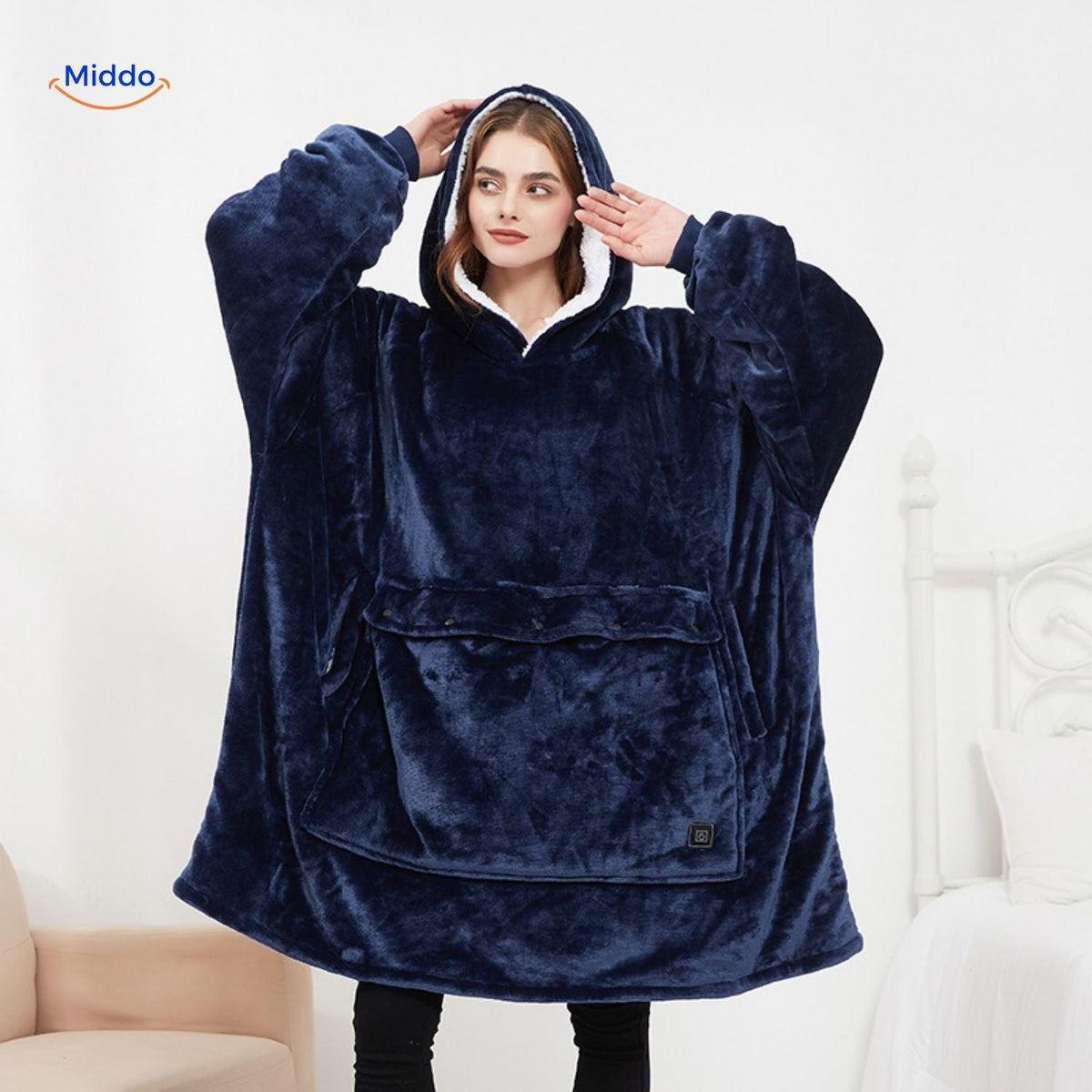 USB-Powered Heated Pullover with Triple-Zone Warmth for Men & Women | Thomler