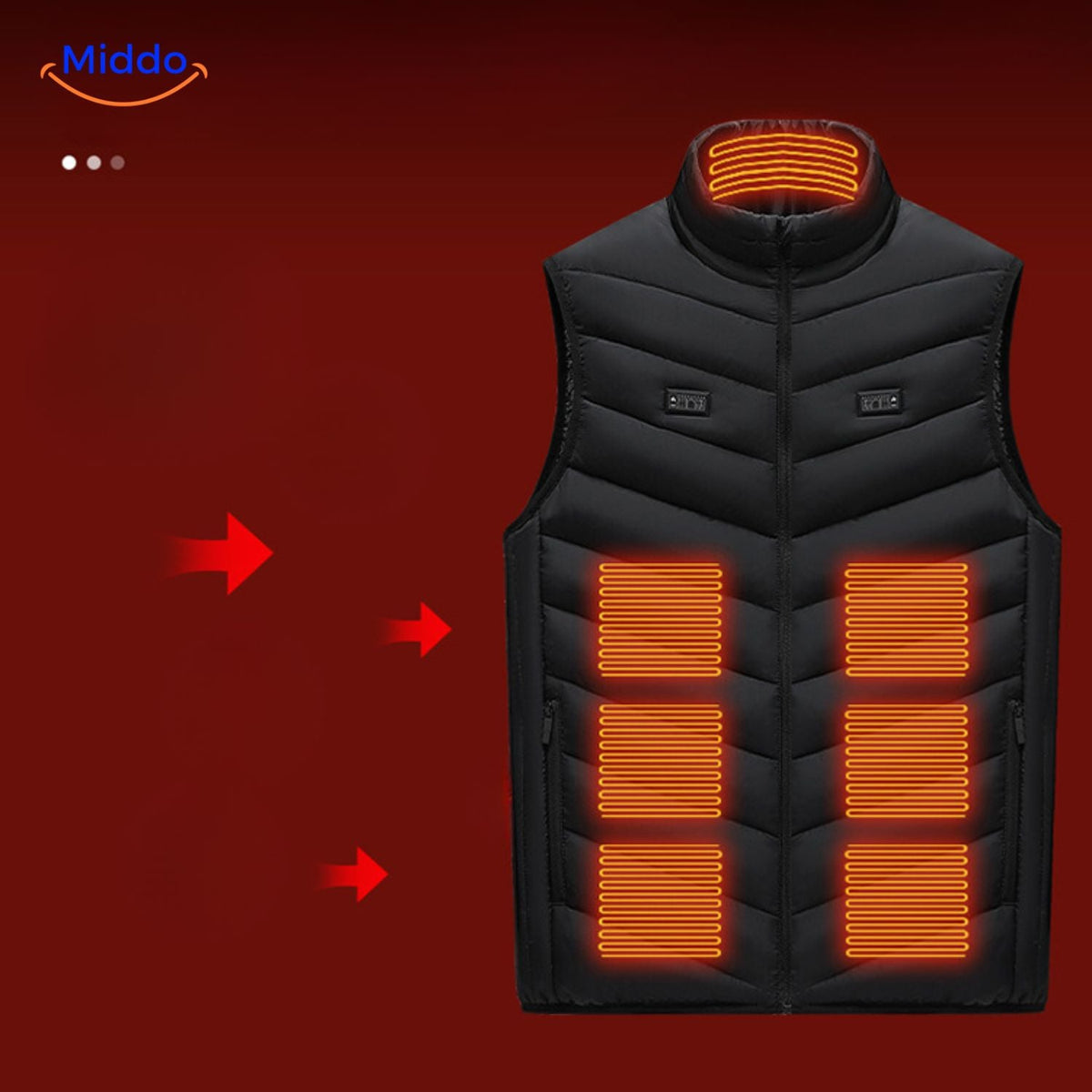 USB Heated Vest with 3 Temperature Settings for Men – Lightweight, Insulated Winter Warmth for Hiking, Outdoor Work & Daily Commutes | Thomler