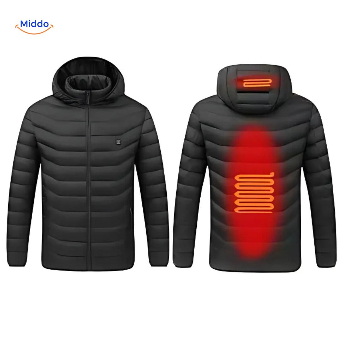 USB Heated Jacket with Tailored Silhouette and Zipper Design for Cold Weather Wear | Thomler