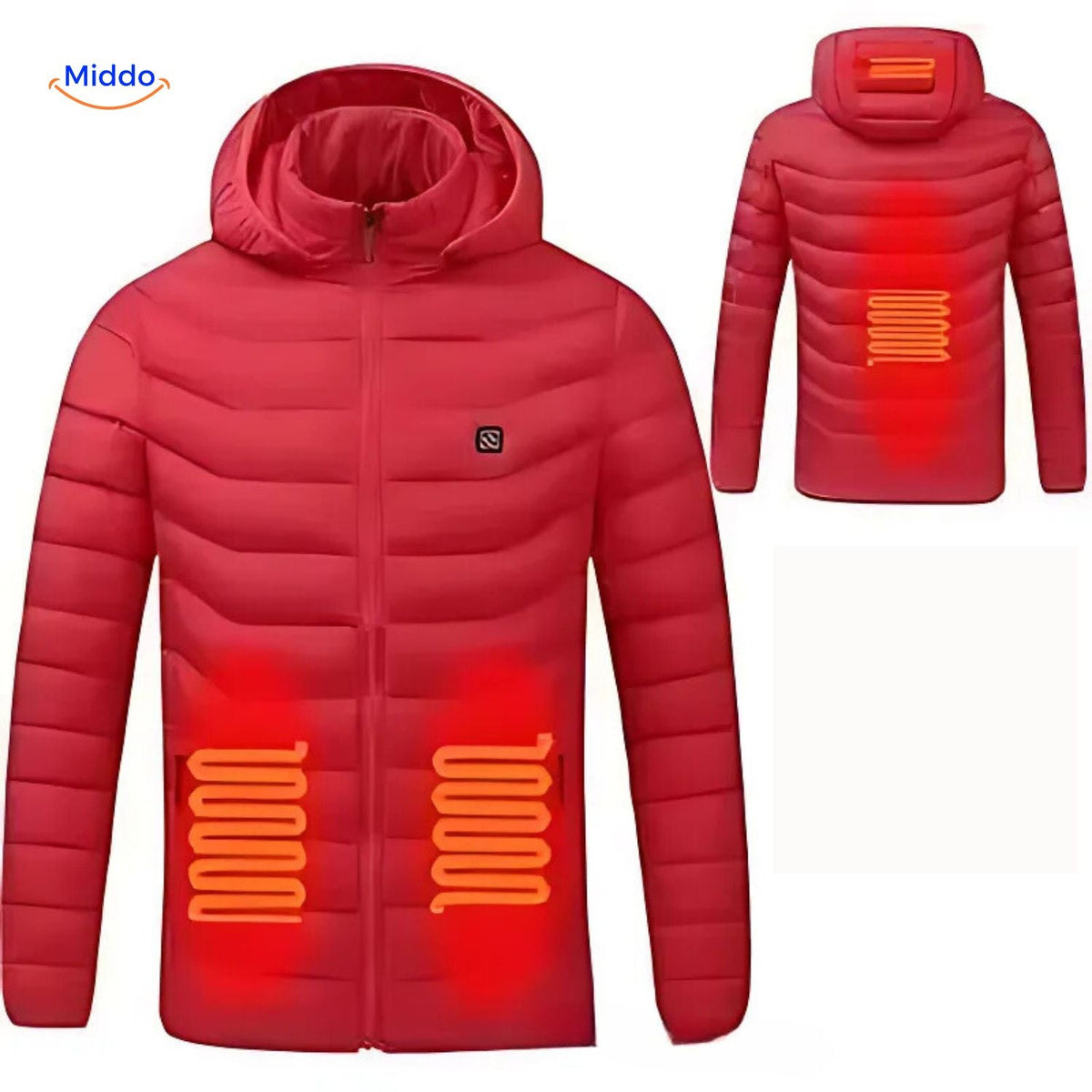 USB Heated Jacket with Tailored Silhouette and Zipper Design for Cold Weather Wear | Thomler