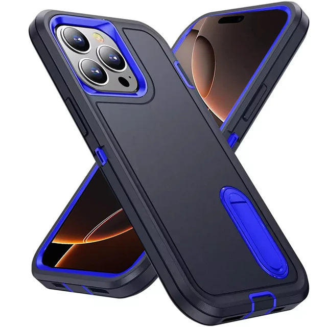 Rugged iPhone Case with Kickstand & Reinforced Corners for 14-17 Series | Drop Protection Armor Cover | Thomler