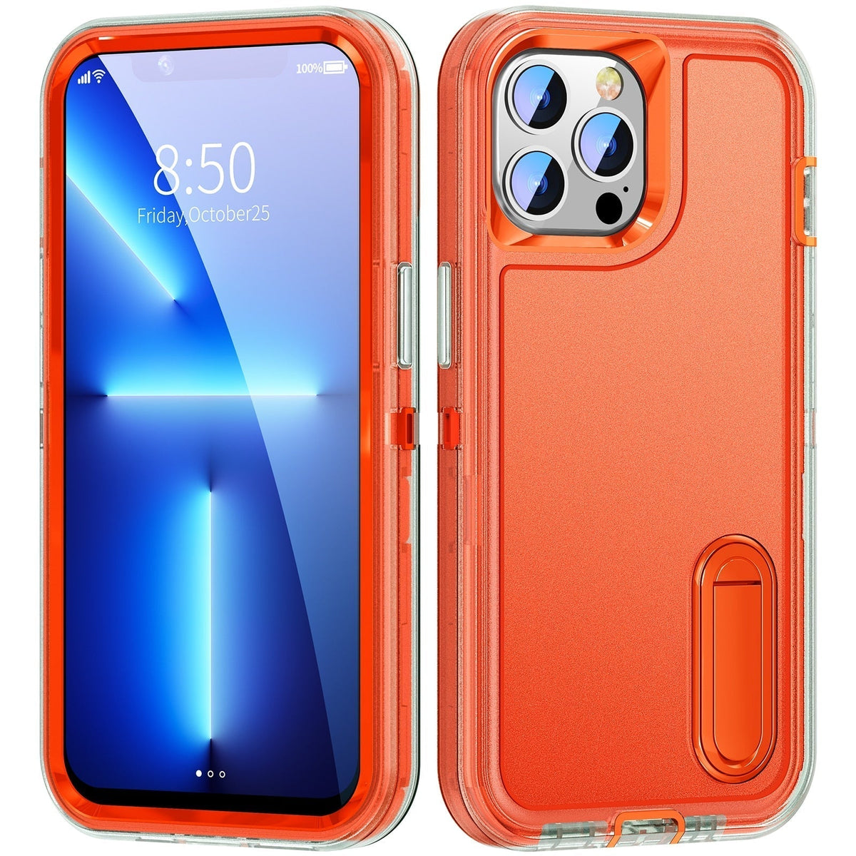 Rugged iPhone Case with Kickstand & Reinforced Corners for 14-17 Series | Drop Protection Armor Cover | Thomler