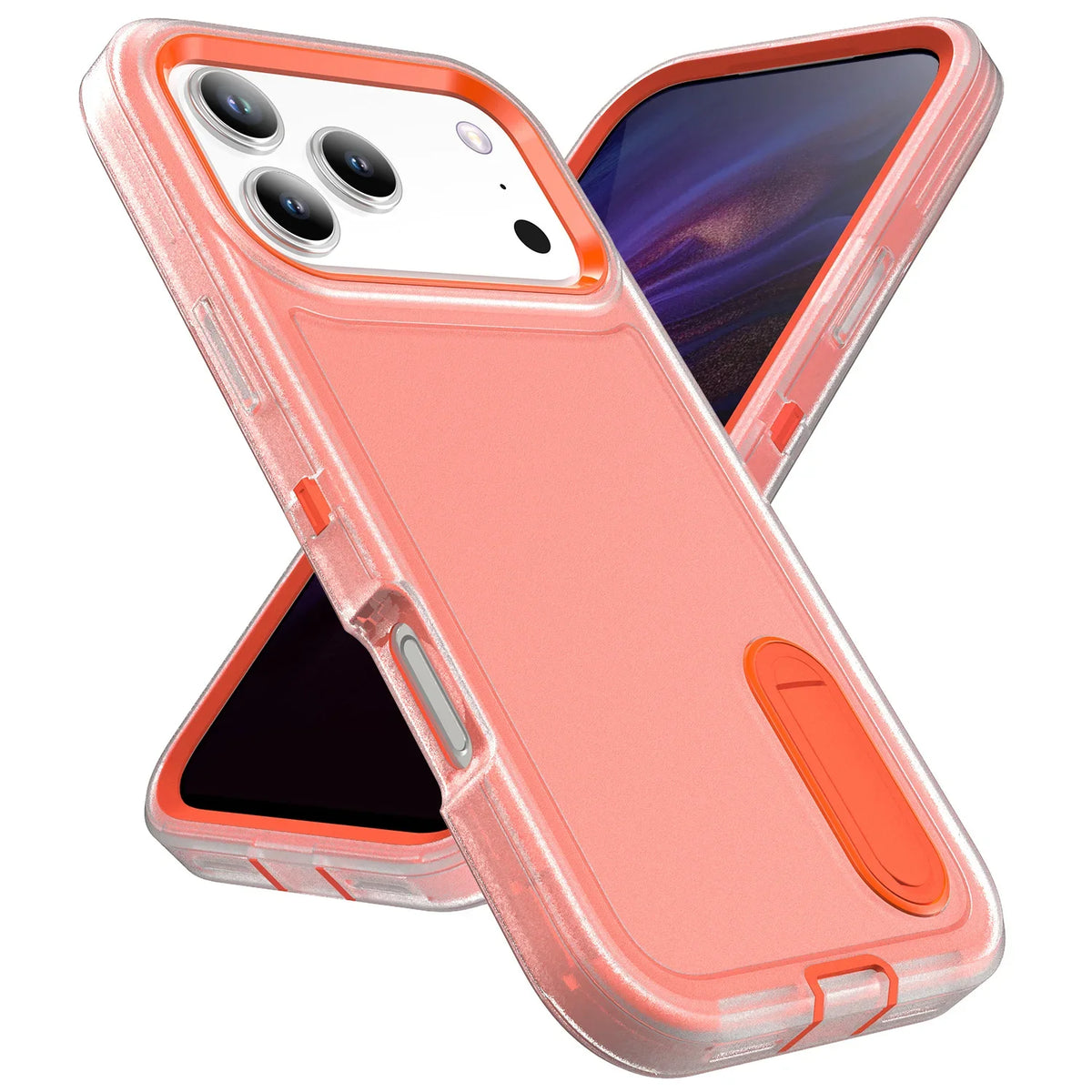 Rugged iPhone Case with Kickstand & Reinforced Corners for 14-17 Series | Drop Protection Armor Cover | Thomler