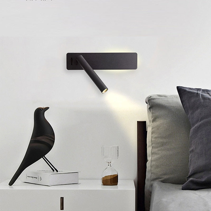 Swivel LED Reading Wall Light for Bedroom Nightstand with Adjustable Brightness Directional Sconce Lamp for Bedside Book Lighting | Thomler